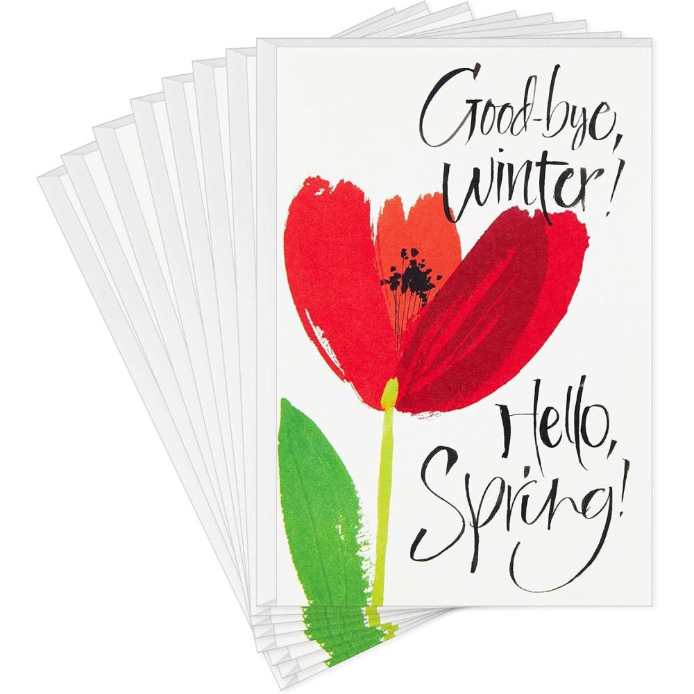 imageHallmark Pack of Easter Cards Goodbye Winter 8 Cards with EnvelopesGoodbye Winter Hello Spring