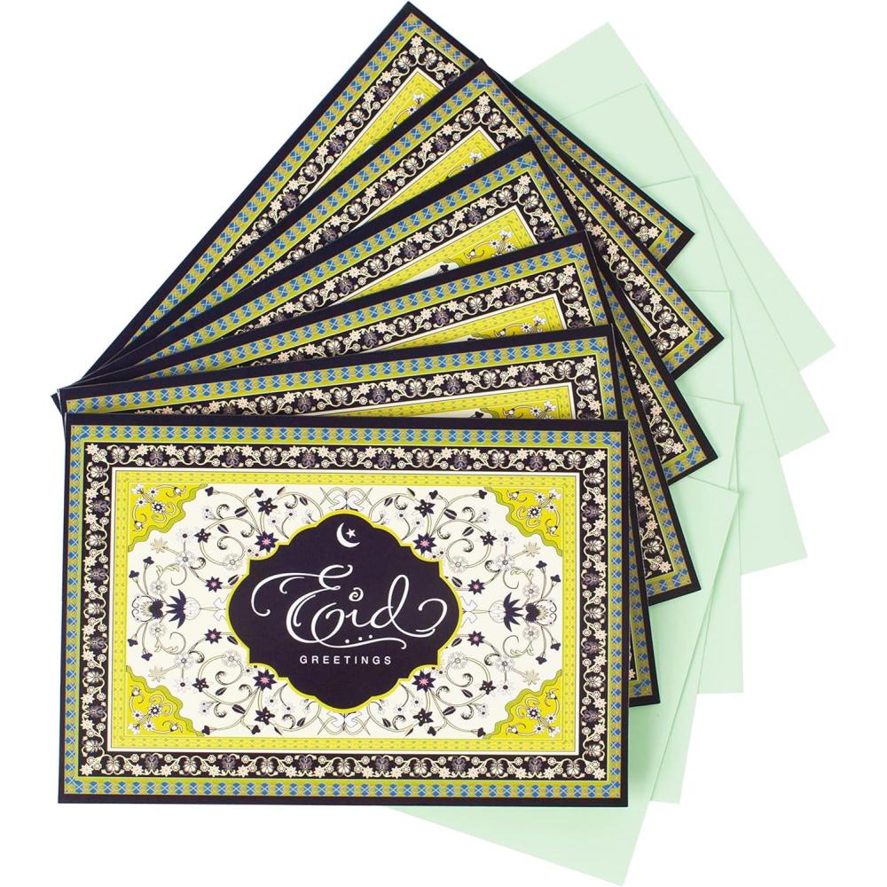 imageHallmark Pack of Eid alFitr or Eid AlAdha Cards Eid Greetings 6 Cards with EnvelopesMulticolor