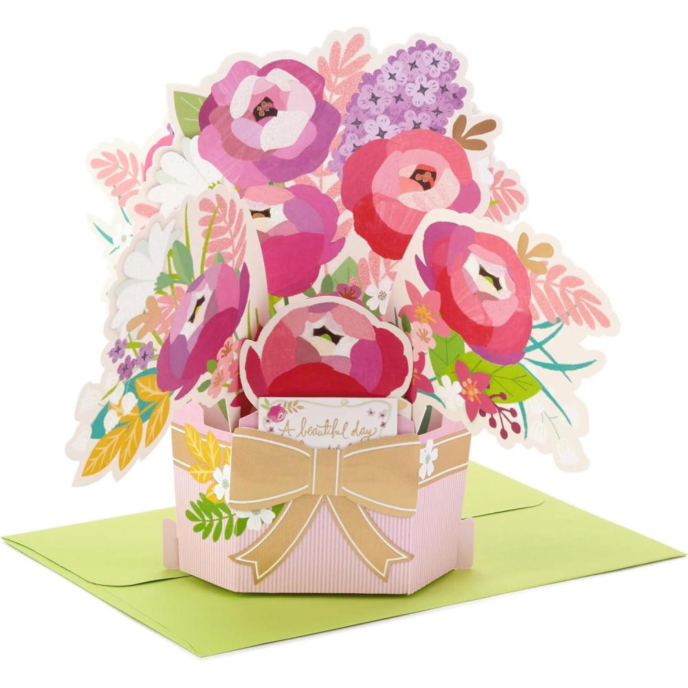 imageHallmark Paper Wonder Pop Up Birthday Card for Women Flower GarlandPop Up  Bouquet of Flowers