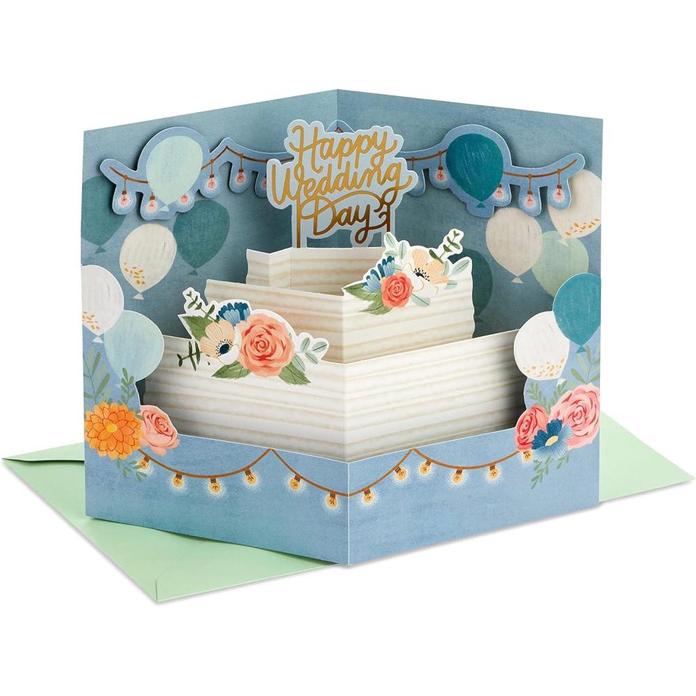 imageHallmark Paper Wonder Pop Up Wedding Card Mr and MrsBlue