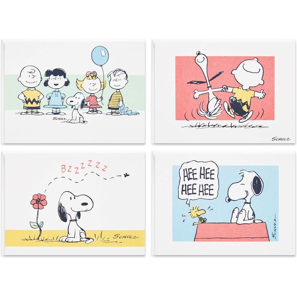 imageHallmark Peanuts 75th Anniversary Note Card Assortment 24 Cards with Envelopes Charlie Brown Snoopy Lucy and MorePeanuts 70th Anniversary