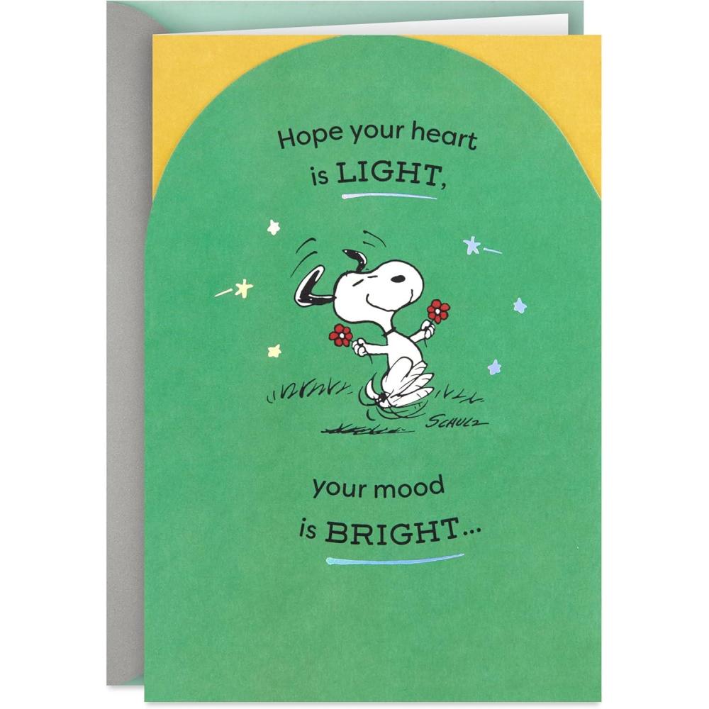 imageHallmark Peanuts Birthday Cards Assortment Snoopy Designs 12 Cards with EnvelopesSnoopy Hugs