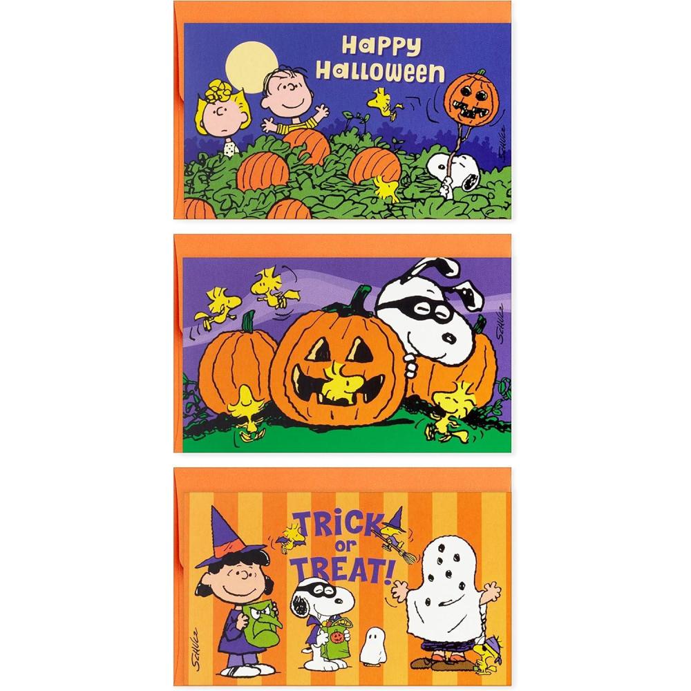 imageHallmark Peanuts Thanksgiving Cards Assortment Snoopy and Friends 16 Assorted Cards with EnvelopesUpdated Peanuts Mini Assortment