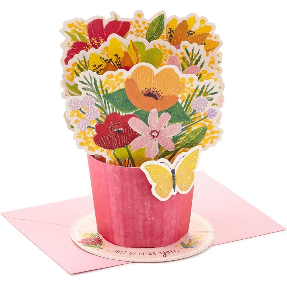 imageHallmark Pop Up Mothers Day Card or Birthday Card for Women Her Grandma Sister Daughter Friend Flower BouquetPop Up Displayable Bouquet