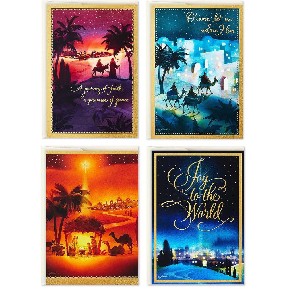 imageHallmark Religious Boxed Christmas Cards Assortment Nativity 40 Cards and EnvelopesNativity