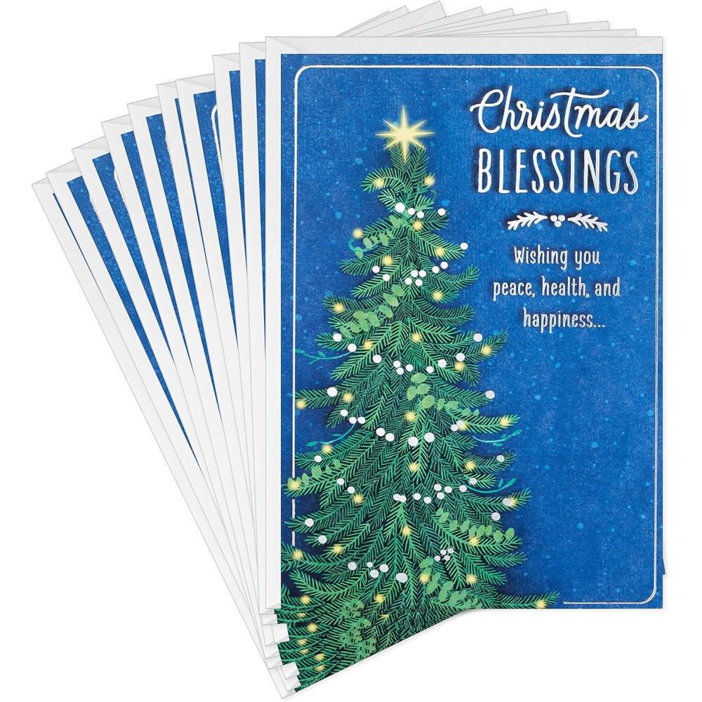 imageHallmark Religious Christmas Cards Christmas Blessings 10 Cards with EnvelopesChristmas Blessings  10 Cards with Envelopes