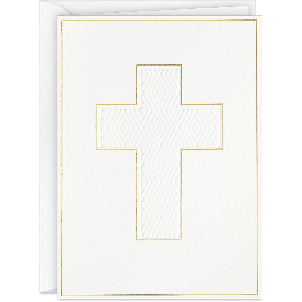 imageHallmark Religious Easter Cards Gold Cross 20 Blank Cards with Envelopes for Confirmations Baptisms Weddings Clergy Appreciation