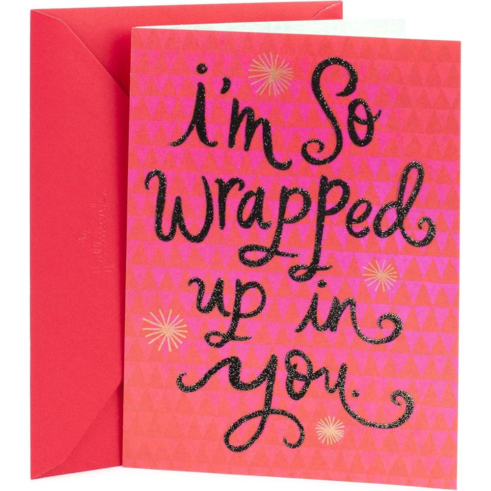 imageHallmark Romantic Christmas Card Campfire I Love Our Life TogetherWrapped Up in You