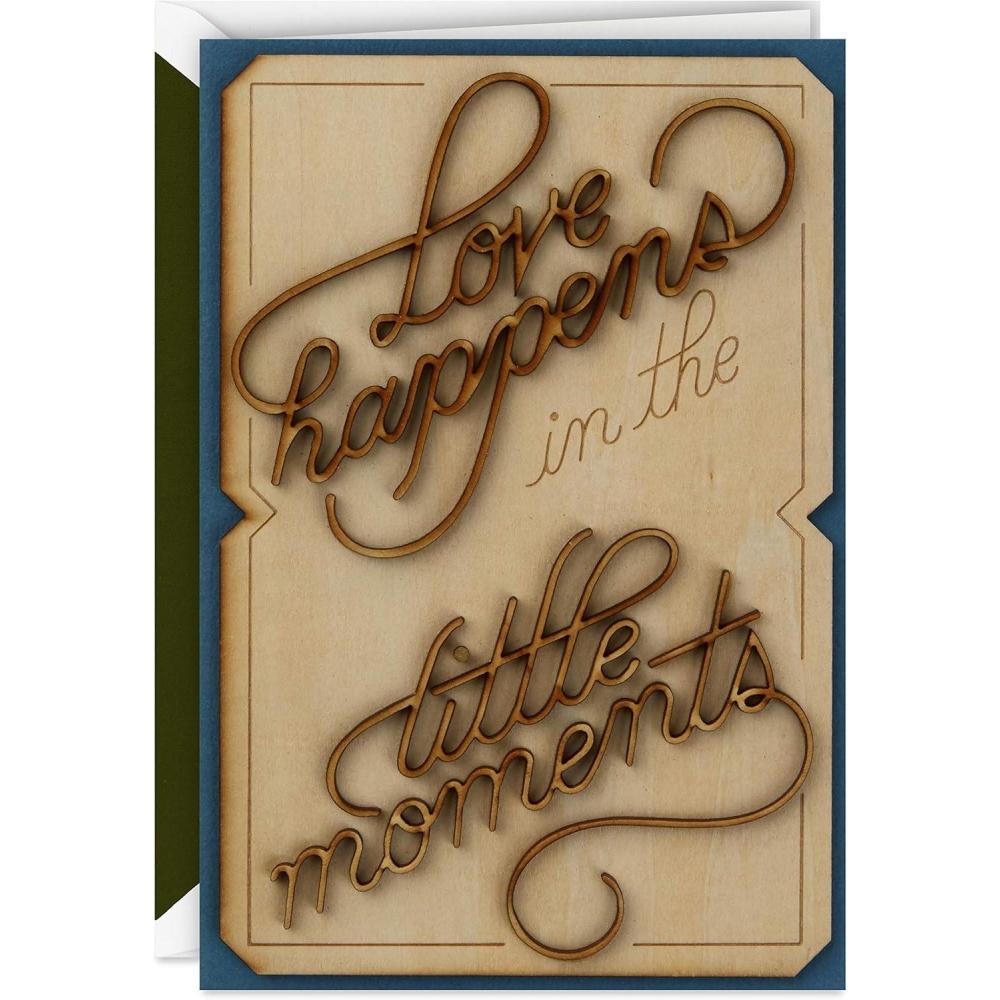 imageHallmark Romantic Valentines Day Card You Amaze Me for Anniversary Romantic Birthday Everyday Love Sweetest DayLittle Moments  Wood Lettering