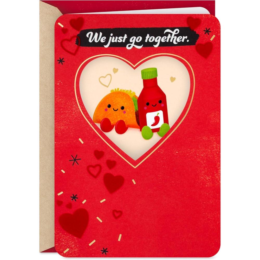 imageHallmark Romantic Valentines Day Card Youre a Classic for Husband Boyfriend PartnerTaco and Hot Sauce