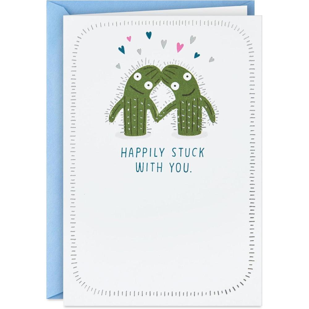 imageHallmark Shoebox Funny Anniversary Card for Husband Wife Partner Cactus11