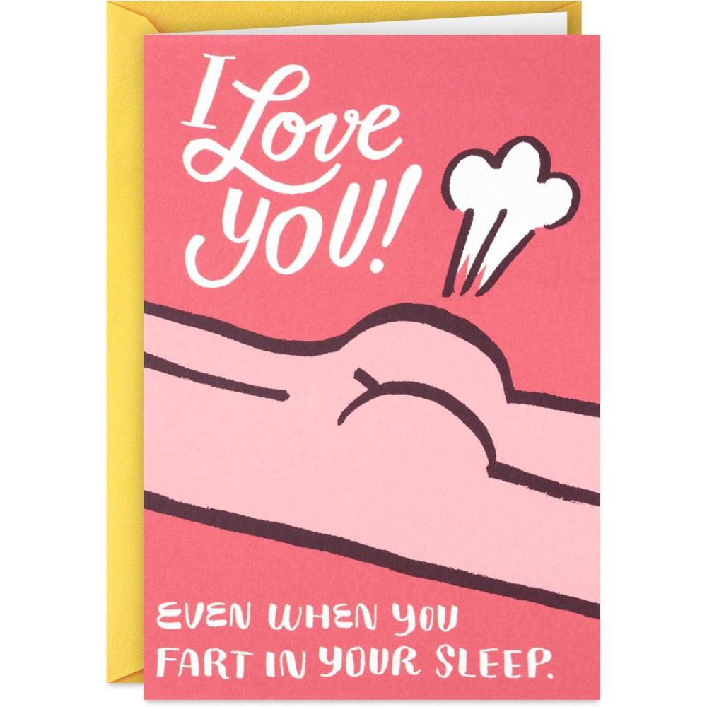 imageHallmark Shoebox Funny Valentines Day Card for Significant Other Fart in Your Sleep for Anniversary Love Romantic Birthday Sweetest DayFart in Your Sleep