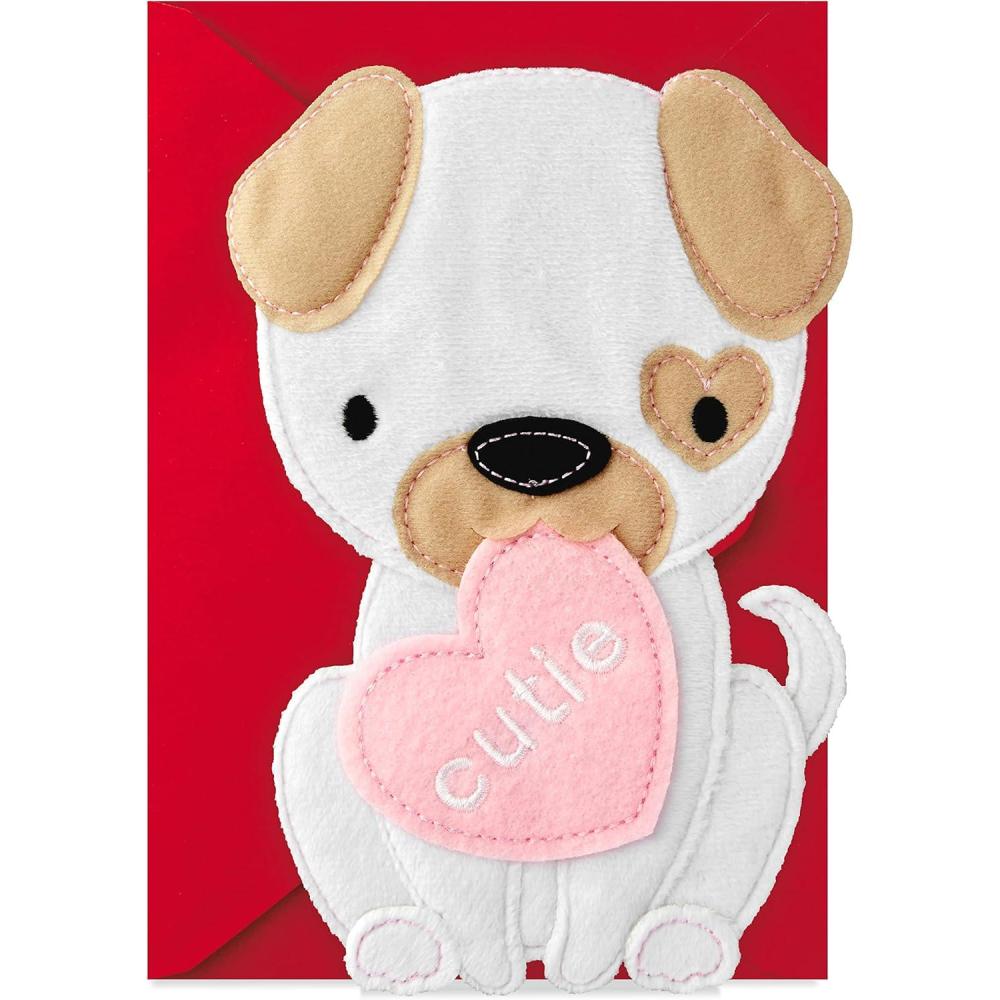 imageHallmark Signature Easter Card for Kids Fuzzy Plush BunnyKids  Cutie Puppy Dog