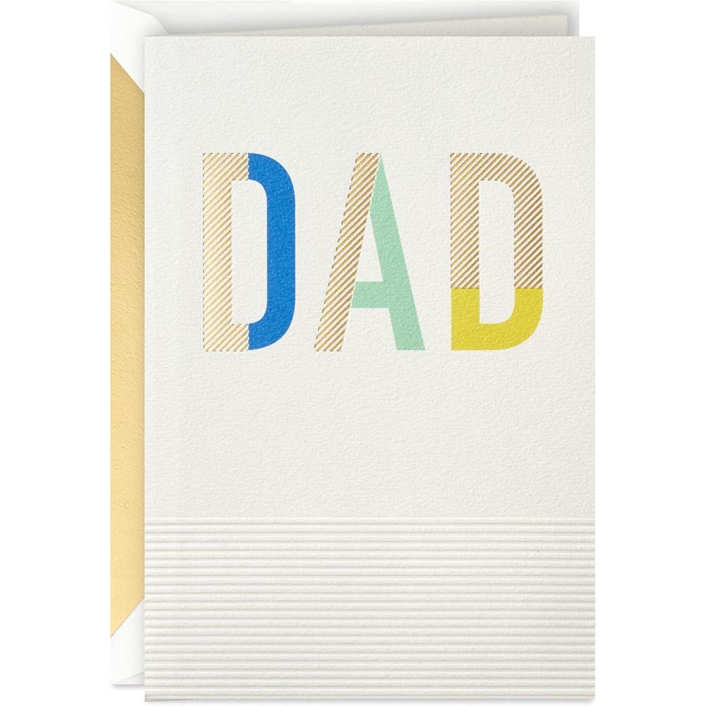 imageHallmark Signature Fathers Day Card for Dad from Son or Daughter CelebrateIvory and Gold