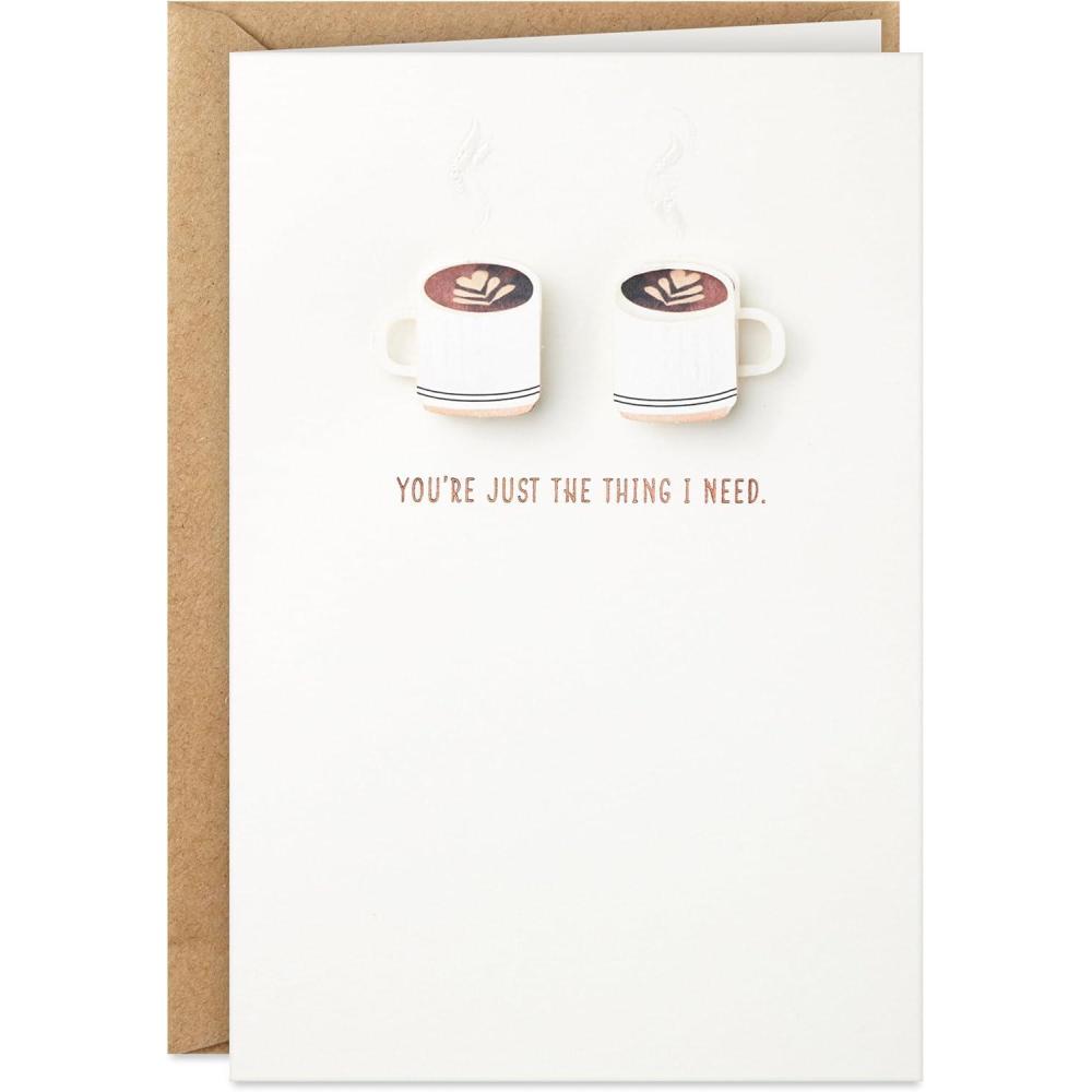 imageHallmark Signature Romantic Valentines Day Card Lets Go Everywhere Together for Anniversary Love Romantic Birthday Sweetest DaySo Happy I Have You  Coffee