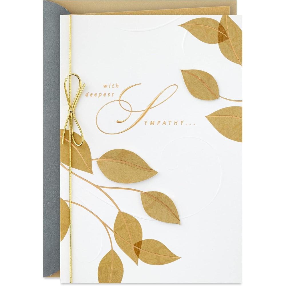 imageHallmark Sympathy Card Remembered with LovePaisley Leaves