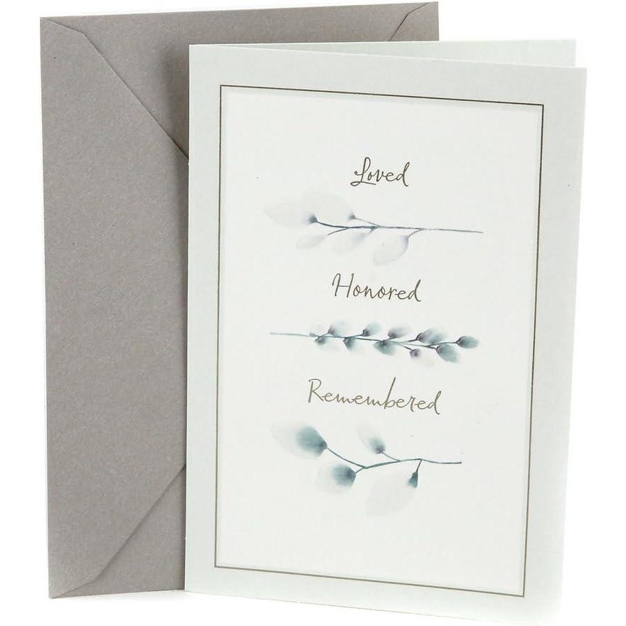 imageHallmark Sympathy Greeting Card Loved Honored Remembered