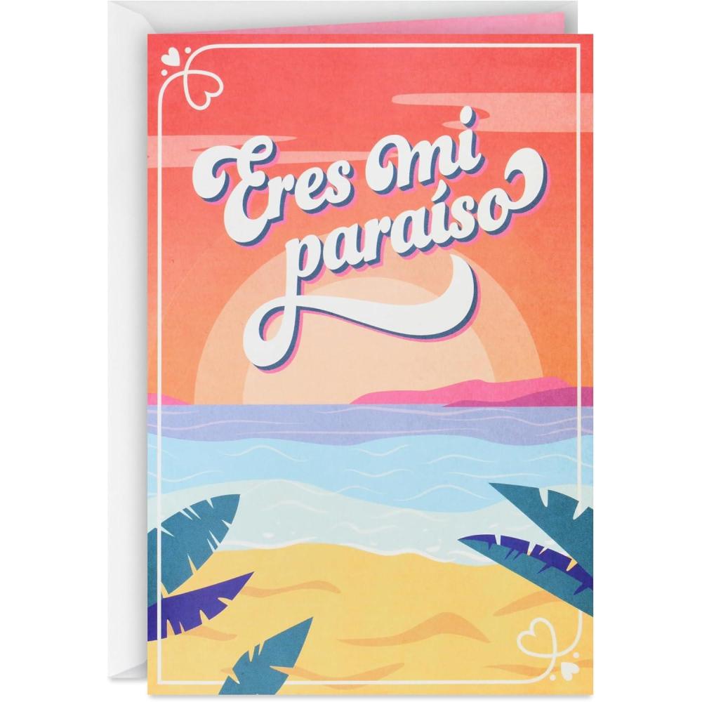 imageHallmark VIDA SpanishLanguage Mothers Day Card with Music Eres Mi Paraso for Anniversary Engagement Romantic Birthday Everyday Love