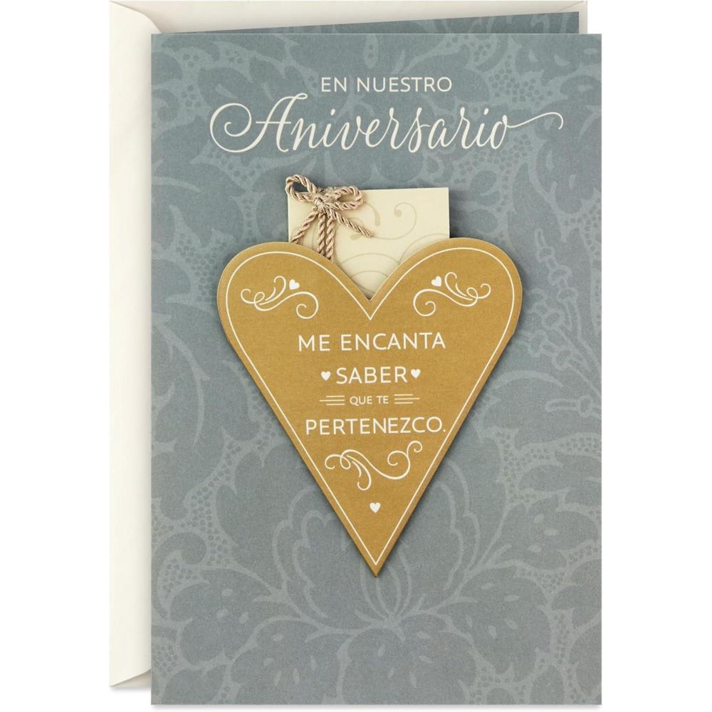 imageHallmark Vida Spanish Anniversary Card En Nuestro Aniversario for Husband Wife Esposo Esposa