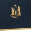 Dayspring Religious Christmas Cards (16 Cards and Envelopes) Winter Church(Gold Nativity on Navy Holiday Cards)