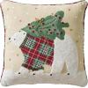 Hallmark – Decorative Throw Pillow for Couch or Bed, Holiday Home Décor, 8″ x 16″, (Sherpa Stocking, Red)(Polar Bear)