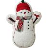 Hallmark – Decorative Throw Pillow for Couch or Bed, Holiday Home Décor, 8″ x 16″, (Sherpa Stocking, Red)(Snowman)