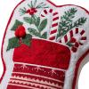 Hallmark – Decorative Throw Pillow for Couch or Bed, Holiday Home Décor, 8″ x 16″, (Sherpa Stocking, Red)(Stocking)