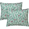 Hallmark – Full/Queen Comforter, 4-Piece Holiday Comforter Set with Shams and Decorative Pillow (Red Toile, Full/Queen)(Joy to Your World Green)