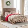 Hallmark – Full/Queen Quilt, 3-Piece Holiday Quilt Set with Shams, Reversible Quilt (Multi Candy Canes, Full/Queen)(Christmas Village)