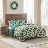 Hallmark – Full/Queen Quilt, 3-Piece Holiday Quilt Set with Shams, Reversible Quilt (Multi Candy Canes, Full/Queen)(Green Poinsettia)