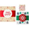 Hallmark 0005XBC1126 Holiday Set of 3 with Wrap Bands for Christmas, Hanukkah, Weddings Small Gift Boxes, Paper, Metallic Rose Gold Silver, Trees, Snowflakes(Holly  Christmas Trees  Snowflakes)