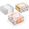Hallmark 0005XBC1126 Holiday Set of 3 with Wrap Bands for Christmas, Hanukkah, Weddings Small Gift Boxes, Paper, Metallic Rose Gold Silver, Trees, Snowflakes(White Silver  Gold  Rose Gold)