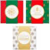 Hallmark 0005XBC1126 Holiday Set of 3 with Wrap Bands for Christmas, Hanukkah, Weddings Small Gift Boxes, Paper, Metallic Rose Gold Silver, Trees, Snowflakes(White  Green  Red)