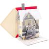 Hallmark 0899XSO1002 Christmas Pop Up Card with Light and Song (Displayable Dimensional Thomas Kinkade House Plays We Wish You a Merry Christmas), Snowy House(Kinkade House Pop Up  Plays Music and Lights Up)