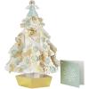 Hallmark 0899XSO1002 Christmas Pop Up Card with Light and Song (Displayable Dimensional Thomas Kinkade House Plays We Wish You a Merry Christmas), Snowy House(Elegant Christmas Tree)