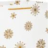 Hallmark 13″ Christmas Gift Bags (4 Large White Bags: Gold Snowflakes, Gold Plaid) for Holiday Parties, Winter Weddings, Bridal Showers
