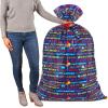Hallmark 13″ Large Birthday Gift Bag Bundle (3 Bags: Rainbow Confetti Cake, Plaid, Solid Teal Blue)(Blue Happy Birthday Plastic Sacks)