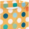 Hallmark 13″ Large Birthday Gift Bag Bundle (3 Bags: Rainbow Confetti Cake, Plaid, Solid Teal Blue)(Teal Stripes  Dots  Happy Birthday)