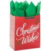 Hallmark 13″ Large Christmas Gift Bag with Tissue Paper and Gift Tag (Traditional Santa Claus) for Kids, Adults, Friends, Family(Christmas Wishes)