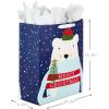Hallmark 13″ Large Christmas Gift Bag with Tissue Paper and Gift Tag (Traditional Santa Claus) for Kids, Adults, Friends, Family(Polar Bear)