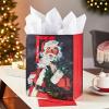Hallmark 13″ Large Christmas Gift Bag with Tissue Paper and Gift Tag (Traditional Santa Claus) for Kids, Adults, Friends, Family(Santa Claus)