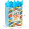 Hallmark 13″ Large Father’s Day Gift Bag (Woodsy Outdoors, Happy Father’s Day) for Dads, Grandpas, Uncles, Brothers(Plaid)