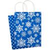 Hallmark 13″ Large Gift Bag Assortment, Holiday Icons (12 Paper Gift Bags in Assorted Designs for Hanukkah or Christmas | Stripes, Polka Dots, Snowflakes, Christmas Trees)