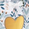 Hallmark 13″ Large Gift Bag with Tissue Paper (Green Foliage, Gold Heart) for Weddings, Engagements, Anniversaries, Bridal Showers, and More(Floral with Gold Heart)