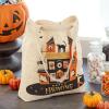 Hallmark 13″ Large Halloween Tote Bag (Haunted House) Reusable Canvas Bag for Trick or Treating, Grocery Shopping and More(Haunted House)