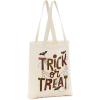 Hallmark 13″ Large Halloween Tote Bag (Haunted House) Reusable Canvas Bag for Trick or Treating, Grocery Shopping and More(Trick Or Treat)