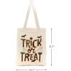 Hallmark 13″ Large Halloween Tote Bag (Haunted House) Reusable Canvas Bag for Trick or Treating, Grocery Shopping and More(Trick Or Treat)