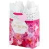Hallmark 13″ Large Mother’s Day Gift Bag with Tissue Paper (Blush Pink and Gold) for Mom, Grandma, Nana, Mom Squad(Floral with Dots)