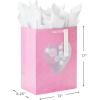 Hallmark 13″ Large Mother’s Day Gift Bag with Tissue Paper (Blush Pink and Gold) for Mom, Grandma, Nana, Mom Squad(Pink with Floral Heart)
