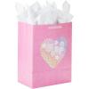 Hallmark 13″ Large Mother’s Day Gift Bag with Tissue Paper (Blush Pink and Gold) for Mom, Grandma, Nana, Mom Squad(Pink with Floral Heart)